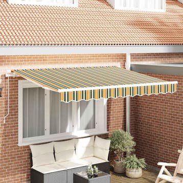 vidaXL Vervangingsdoek voor zonnescherm Groen en Geel 280 x, Verzenden, Nieuw