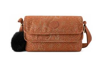 Kipling Clutch Bruin, Verzenden, Zo goed als nieuw, Bruin