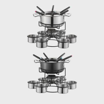 RVS Fondue Set met Kookstel - Ideaal voor Feestdagen, Kamper, Witgoed en Apparatuur, Verzenden, Nieuw