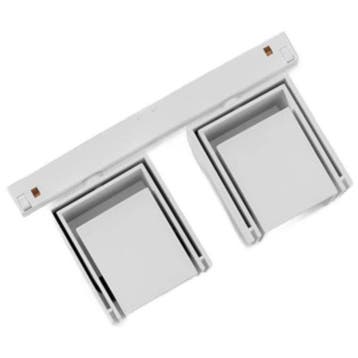 Modular Lighting Rektor Track 48v Verstelbare 57x50 2x - Wit, Ophalen of Verzenden, Zo goed als nieuw, Overige materialen, Plafondspot of Wandspot