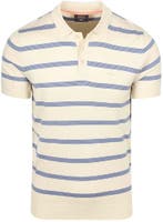 NZA Knitted Polo Streep Ecru maat XL Heren, New Zealand Auckland, Verzenden, Beige, Maat 56/58 (XL)