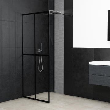 vidaXL Inloopdouchewand 118x190 cm transparant gehard glas, Verzenden, Nieuw