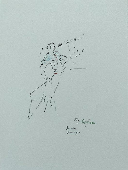Jean Cocteau (1889-1963) - Toreador, Antiek en Kunst, Antiek | Overige Antiek