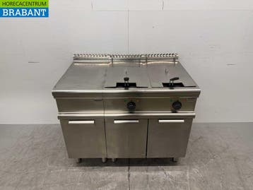 RVS Electrolux Dubbele Friteuse 2 x 15 liter 400V Horeca, Ophalen of Verzenden, Gebruikt