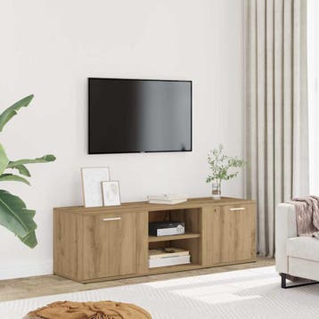 vidaXL Tv-meubel 120x34x37 cm bewerkt hout artisanaal, Minder dan 50 cm, Verzenden, Nieuw, Minder dan 100 cm