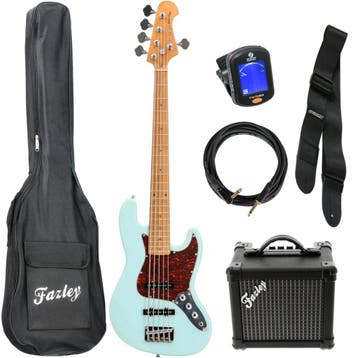 Fazley Sunset Series Jellyfish 5 Sky Blue basgitaar, Verzenden, Nieuw