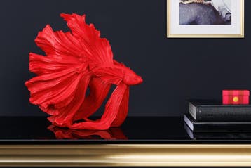 Design decoratief figuur vechtende vis CROWNTAIL 35cm rood, Ophalen of Verzenden, Nieuw