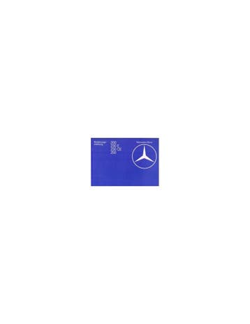 1981 MERCEDES BENZ E KLASSE INSTRUCTIEBOEKJE DUITS, Auto diversen, Handleidingen en Instructieboekjes