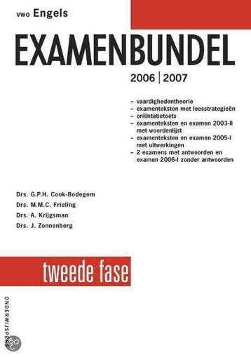 Examenbundel Vwo Engels 2006/2007 - Bodegom, Verzenden, Gelezen