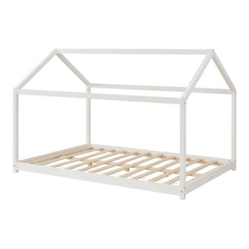 [en.casa] Kinderbed Cerro huisbed met lattenbodem 140x200 cm, Verzenden, Nieuw