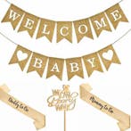 Babyshower party game en decoratie set We can Bearly Wait, Verzenden, Nieuw, Feestartikel, Geboorte of Huwelijk