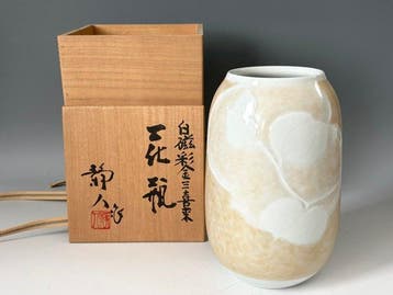 Vaas - Porselein - Japan - Saiten wit porselein - Teraike, Antiek en Kunst