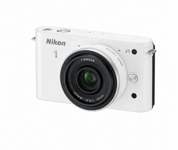 Nikon 1 J1 Systeemcamera + NIKKOR 10mm f/2.8 Lens - Wit, Verzenden, Zo goed als nieuw
