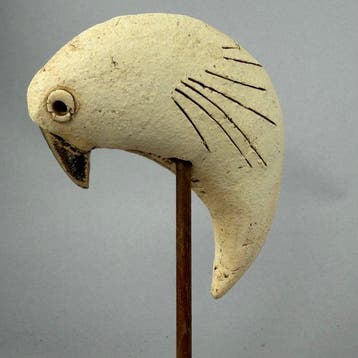 Ewa Budzowska - NO RESERVE- BIRD- decorated 24 carat gold)
