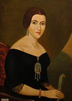 Italiaanse school (XX) - Ritratto di Giuseppina Strepponi, Antiek en Kunst, Kunst | Schilderijen | Klassiek