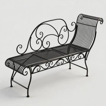 Vintage Metalen Buitenbank - Weerbestendige Tuinbank voor 2-, Verzenden, Nieuw