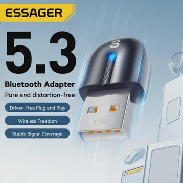 Essager Bluetooth 5.3 USB Adapter: Draadloze Audio & Randapp, Verzenden, Nieuw