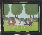 Serge Lassus (1933) - Cavaliers en forêt
