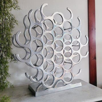 Michael Noll - Wijnrek - 31 flessen - Gepolijst Aluminium