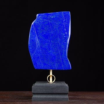 Topkwaliteit lapis lazuli plaat - houten en messing