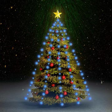 vidaXL Kerstboomverlichting met 210 LEDs blauw net 210 cm, Verzenden, Nieuw, Kunststof