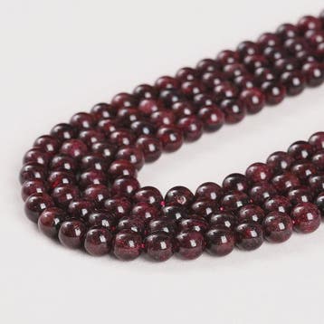 Natuurlijke Donkerrode Granaat Kralen Rond - 4-10mm - Sierad, Verzenden, Nieuw