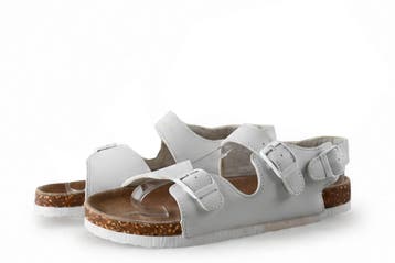 Birkenstock Slippers Meisjes in maat 33 Wit, Verzenden, Jongen of Meisje, Schoenen, Zo goed als nieuw