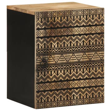 vidaXL Badkamerwandkast 38x33,5x48 cm massief mangohout, Verzenden, Nieuw, (Half)hoge kast