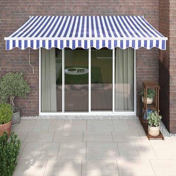 vidaXL Luifel elektrisch uitschuifbaar 3,5x2,5 m blauw en, Verzenden, Nieuw