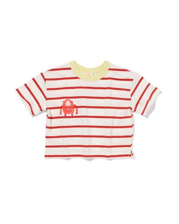 HEMA Baby T-shirt jersey strepen rood, Verzenden, Nieuw
