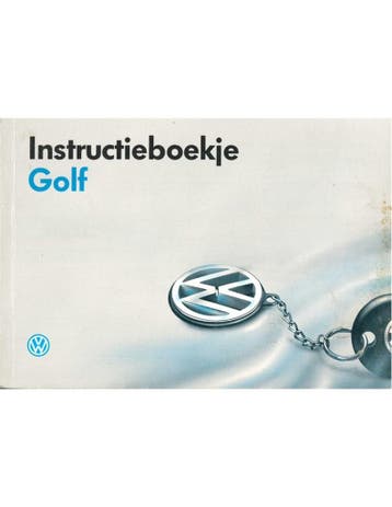1993 VOLKSWAGEN GOLF INSTRUCTIEBOEKJE NEDERLANDS