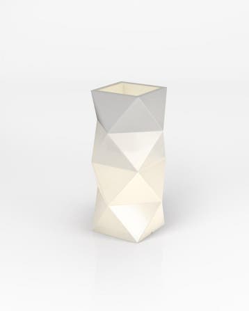 Bloempot met verlichting | Wit 78cm | Retourdeal 57%, 25 tot 40 cm, Kunststof, Vierkant, Binnen