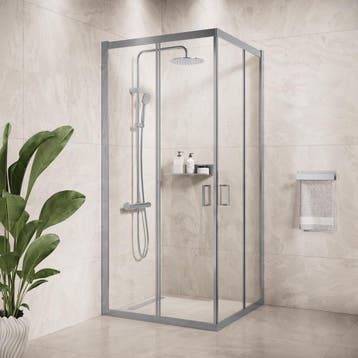Douchecabine Dakota 80 x 80 x 190 cm Chroom, Verzenden, Nieuw, Douche