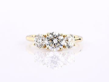 Ring - 14 karaat Geel goud - 2.12ct. tw. Diamant (Lab-grown), Nieuw