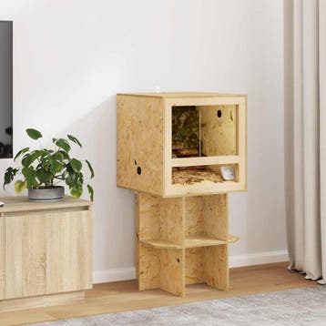 vidaXL Terrarium Bruin 50 x 50 x 50 cm OSB, Dieren en Toebehoren, Verzenden, Nieuw