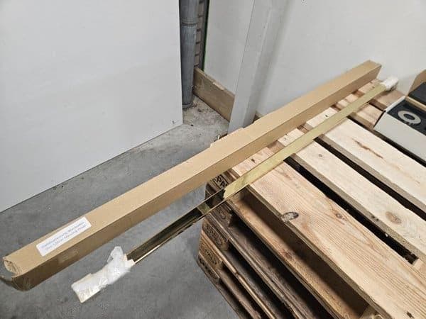 Stabilisatiestang 120 cm glimmend goud, Doe-het-zelf en Verbouw, Sanitair, Bad, Nieuw, Glas, Ophalen of Verzenden