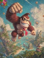 Shayer - Donkey Kong – Jungle Thunder Flight - XL - 60x80cm, Nieuw