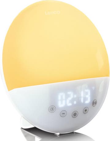 Wekkerradio - Digitale wekker - Alarmklok - Wit - Lenco - CR, Verzenden, Zo goed als nieuw