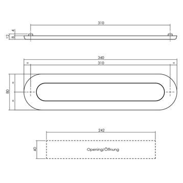 Intersteel Briefplaat ovaal met veer - RVS geborsteld, Verzenden, Nieuw