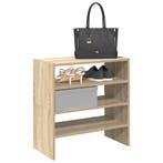 vidaXL Schoenenrekken 2 st stapelbaar 60x30x30,5 cm sonoma, Huis en Inrichting, Verzenden, Nieuw