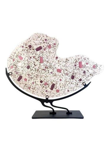 Made Murano Glass - sculptuur, Piastra Carnevale Rosa su