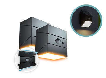 FlinQ Solar TwistCube 2-pack - Solar wandlamp buiten -, Verzenden, Nieuw