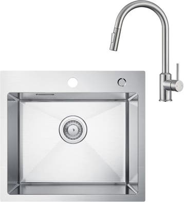 Spoelbak - Wasbak - Gootsteen - 50x45 cm - Zilver - CECIPA, Huis en Inrichting, Verzenden, Zo goed als nieuw