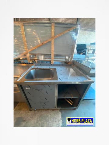 Spoeltafel RVS (lichte schade) 120x70x92, Nieuw zonder verpakking, RVS Meubilair