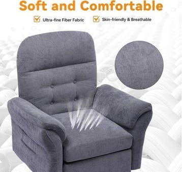 Fauteuil met armleuning - Relaxfauteuil - Relaxstoel - Grijs, Verzenden, Zo goed als nieuw
