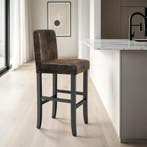 Barkruk van kunstleer - oud bruin, Set van 6, Huis en Inrichting, Barkrukken, Verzenden, Nieuw