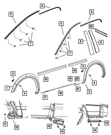 Fender extension left rear OEM mopar RAM DS 09/19, Ophalen of Verzenden, Nieuw