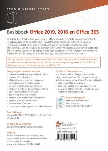 Basisboek Office 2019, 2016 en Office 365 9789059055155, Verzenden, Gelezen, Studio Visual Steps