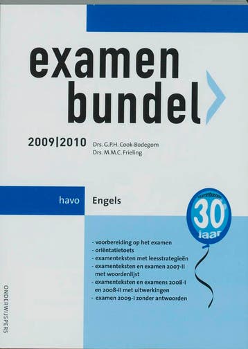 Examenbundel 2009/2010 Havo Engels 9789006075380, Verzenden, Gelezen, G.P.H. Cook-Bodegom