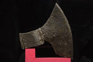 Middeleeuws (Gotisch) - Heavy Iron Versierde Bijl - 20.8 cm